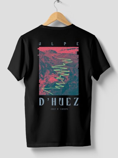 Alpe d'Huez t-shirt zwart Chef d'Equipe achterkant