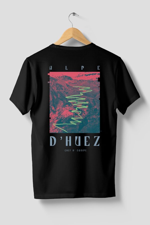 Alpe d'Huez t-shirt zwart Chef d'Equipe achterkant